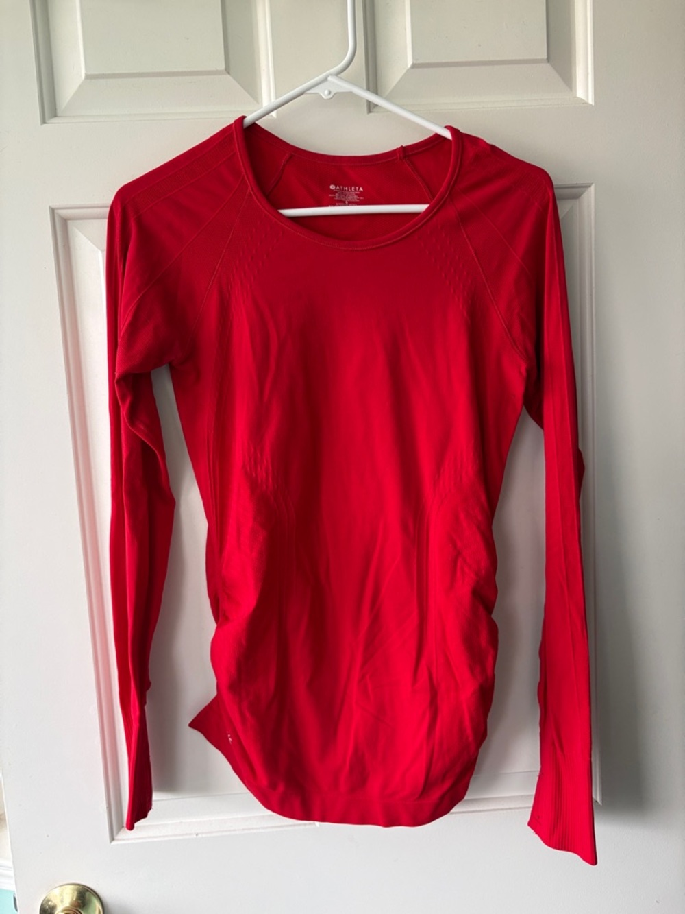 Athleta Women's Red Long-Sleeve Performance Tee